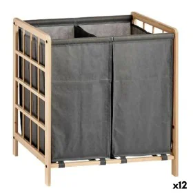 Laundry basket Brown Grey Wood 30 L x 2 33 x 60 x 59,5 cm (12 Units) by Kipit, Laundry Baskets - Ref: S3628451, Price: 220,26...