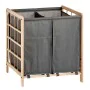 Cesto de Roupa Suja Castanho Cinzento Madeira 30 L x 2 33 x 60 x 59,5 cm (12 Unidades) de Kipit, Cestos para fornos rebatívei...