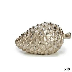 Decorative Figure Pine cone Silver Ceramic 9 x 10 x 16 cm (18 Units) by Krist+, Christmas - Ref: S3628458, Price: 66,26 €, Di...