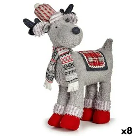 Decorative Figure Christmas Reindeer Red Grey 125 x 45 x 48 cm (8 Units) by Krist+, Christmas - Ref: S3628464, Price: 151,46 ...