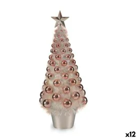 Figurine Décorative Sapin de Noël Rose polypropylène PET 21,5 x 51 x 21,5 cm (12 Unités) de Krist+, Noël - Réf : S3628485, Pr...