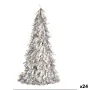 Decorative Figure Christmas Tree Tinsel Silver polypropylene PET 24 x 46 x 24 cm (24 Units) by Krist+, Christmas - Ref: S3628...