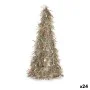 Figurine Décorative Sapin de Noël guirlande Bronze polypropylène PET 24 x 46 x 24 cm (24 Unités) de Krist+, Noël - Réf : S362...