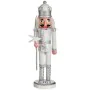 Decorative Figure Nutcracker White Silver Plastic 9,5 x 28,5 x 7,5 cm (12 Units) by Krist+, Christmas - Ref: S3628528, Price:...