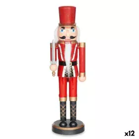 Decorative Figure Nutcracker Black Red Plastic 7,5 x 28 x 7,5 cm (12 Units) by Krist+, Christmas - Ref: S3628532, Price: 70,0...