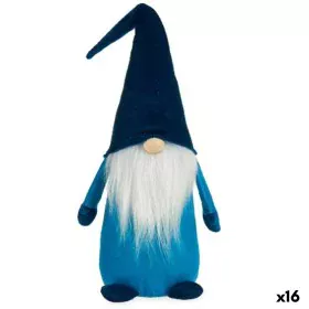 Decorative Figure Gnome Blue White Polyester Wood Sand 14 x 48 x 17,5 cm (16 Units) by Krist+, Christmas - Ref: S3628544, Pri...