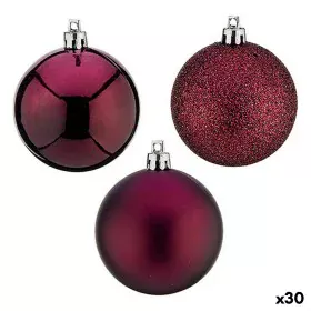 Set of Christmas balls Purple Plastic 6 x 7 x 6 cm (30 Units) by Krist+, Christmas - Ref: S3628562, Price: 45,25 €, Discount: %