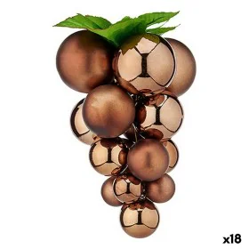 Palla di Natale Uva Piccolo Marrone Plastica 14 x 14 x 25 cm (18 Unità) di Krist+, Natale - Rif: S3628587, Prezzo: 79,24 €, S...