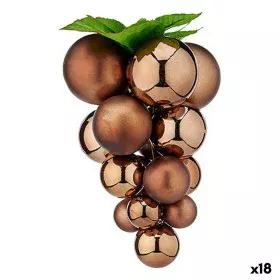 Palla di Natale Uva Piccolo Marrone Plastica 14 x 14 x 25 cm (18 Unità) di Krist+, Natale - Rif: S3628587, Prezzo: 79,24 €, S...