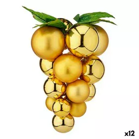 Bola de Natal Uvas Médio Dourado Plástico 18 x 18 x 28 cm (12 Unidades) de Krist+, Natal - Ref: S3628597, Preço: 80,91 €, Des...