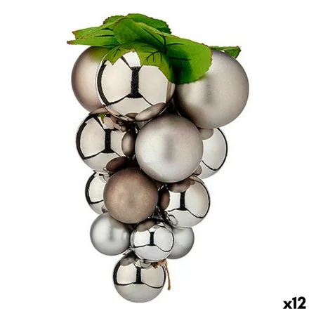 Christmas Bauble Grapes Medium Silver Plastic 18 x 18 x 28 cm (12 Units) by Krist+, Christmas - Ref: S3628602, Price: 80,91 €...