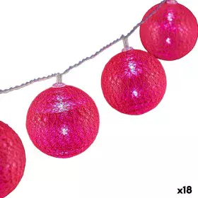 Wreath of LED Lights 6 x 6 x 200 cm Pink (18 Units) by Krist+, Christmas - Ref: S3628622, Price: 66,26 €, Discount: %