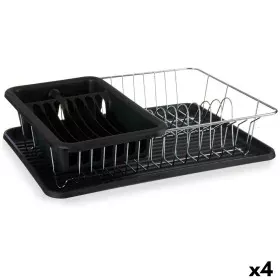 Draining Rack for Kitchen Sink Black Metal Plastic 43,5 x 11 x 33,5 cm (4 Units) by Kinvara, Draining Boards - Ref: S3628660,...