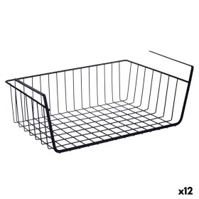 Basket for Kitchen Shelf Black Iron 42 x 14 x 26 cm (12 Units) by Kinvara, Shelves and supports - Ref: S3628666, Price: 55,42...