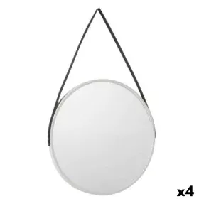 Espejo de pared Blanco Negro Cristal Polipiel 45 x 45 x 3 cm (4 Unidades) de Gift Decor, Espejos de pared - Ref: S3628704, Pr...