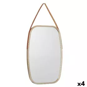 Wall mirror Brown champagne Crystal Polyskin 43 x 65 x 3 cm (4 Units) by Gift Decor, Wall-Mounted Mirrors - Ref: S3628706, Pr...