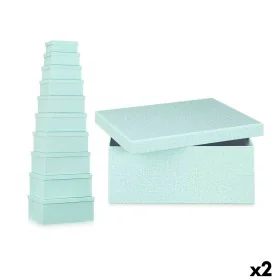 Set of Stackable Organising Boxes Green Cardboard (2 Units) by Pincello, Storage boxes and chests - Ref: S3628734, Price: 49,...