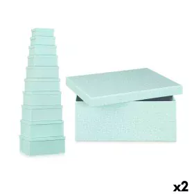 Jeu de Caisses de Rangement Empilables Vert Carton (2 Unités) de Pincello, Boîtes et coffres de rangement - Réf : S3628734, P...