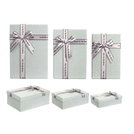 Set of decorative boxes Dark grey Cardboard Lasso 3 Pieces by Pincello, Boxes - Ref: S3628759, Price: 6,51 €, Discount: %