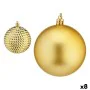 Lot de boules de Noël Doré Plastique 8 x 9 x 8 cm (8 Unités) de Krist+, Noël - Réf : S3628809, Prix : 70,81 €, Remise : %