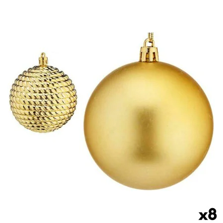 Conjunto de bolas de Natal Dourado Plástico 8 x 9 x 8 cm (8 Unidades) de Krist+, Natal - Ref: S3628809, Preço: 70,81 €, Desco...