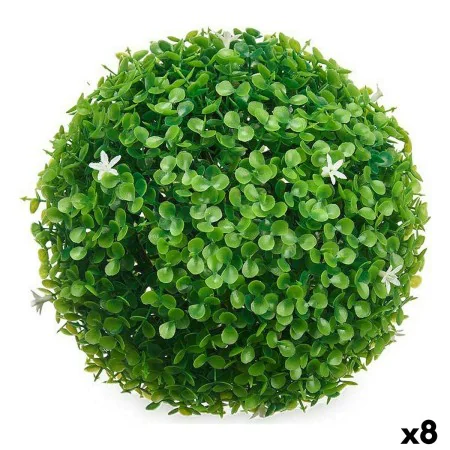 Pianta Decorativa Fogli Fiori Sfera Plastica 22 x 22 x 22 cm (8 Unità) di Ibergarden, Piante artificiali - Rif: S3628845, Pre...