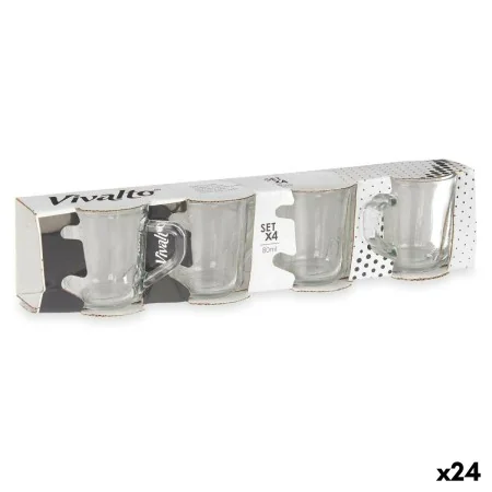 Juego de Tazas de Café Transparente Vidrio 80 ml (24 Unidades) de Vivalto, Tazas - Ref: S3628901, Precio: 38,10 €, Descuento: %