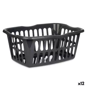 Panier Anthracite polypropylène 50 L 58 x 24 x 42 cm (12 Unités) de Kipit, Boîtes et coffres de rangement - Réf : S3628937, P...