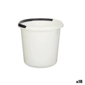 Bucket with Handle White Anthracite 10 L (18 Units) by BigBuy Home, Buckets & Bowls - Ref: S3628939, Price: 50,94 €, Discount: %