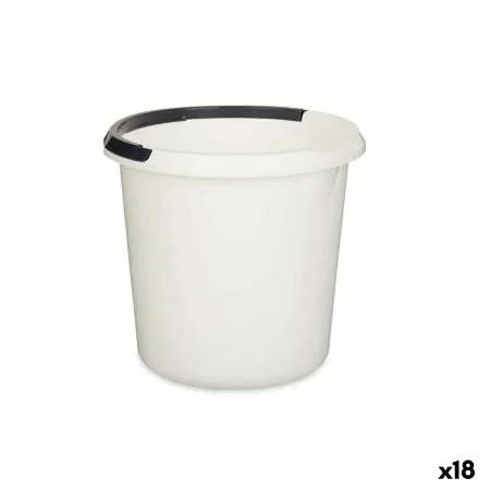 Cubo con Asa Blanco Antracita 10 L (18 Unidades) de BigBuy Home, Cubos - Ref: S3628939, Precio: 50,94 €, Descuento: %