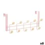 Door Coat Rack Pink Wood Metal 35 x 17 x 15 cm (6 Units) by Berilo, Coat Racks - Ref: S3628965, Price: 32,95 €, Discount: %