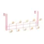 Door Coat Rack Pink Wood Metal 35 x 17 x 15 cm (6 Units) by Berilo, Coat Racks - Ref: S3628965, Price: 32,95 €, Discount: %