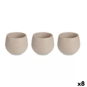 Set of pots Taupe Plastic 8 x 8 x 7 cm (8 Units) by Ibergarden, Flower Pots - Ref: S3628973, Price: 15,32 €, Discount: %