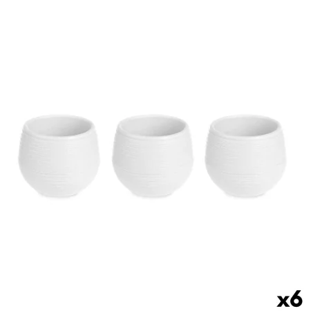 Set of pots White Plastic 12 x 12 x 11 cm (6 Units) by Ibergarden, Flower Pots - Ref: S3628975, Price: 23,34 €, Discount: %