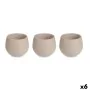 Set of pots Taupe Plastic 12 x 12 x 11 cm (6 Units) by Ibergarden, Flower Pots - Ref: S3628977, Price: 23,34 €, Discount: %