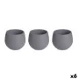 Set of pots Anthracite Plastic 12 x 12 x 11 cm (6 Units) by Ibergarden, Flower Pots - Ref: S3628979, Price: 23,34 €, Discount: %