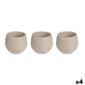 Blumentopfset Taupe Kunststoff 16,5 x 16,5 x 14,5 cm (4 Stück) von Ibergarden, Töpfe - Ref: S3628983, Preis: 32,80 €, Rabatt: %