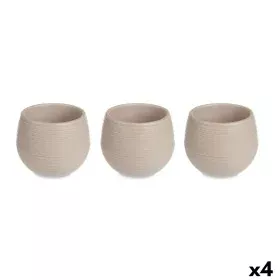 Set di Vasi Taupé Plastica 16,5 x 16,5 x 14,5 cm (4 Unità) di Ibergarden, Vasi tradizionali - Rif: S3628983, Prezzo: 32,80 €,...