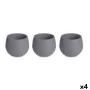 Set de Macetas Antracita Plástico 16,5 x 16,5 x 14,5 cm (4 Unidades) de Ibergarden, Macetas para flores - Ref: S3628985, Prec...