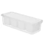 Contenitore per Frigorifero Bianco Trasparente Plastica 37,5 x 9 x 14,3 cm (12 Unità) di Kinvara, Conservazione di alimenti -...