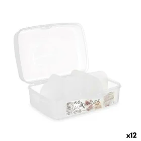 Box with compartments Transparent Plastic 21,5 x 8 x 14,6 cm (12 Units) by Kinvara, Storage boxes and chests - Ref: S3629021,...