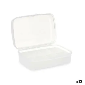 Boîte à compartiments Blanc Transparent Plastique 21,5 x 8,5 x 15 cm (12 Unités) de Kinvara, Boîtes et coffres de rangement -...