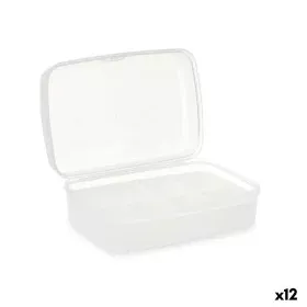 Box with compartments White Transparent Plastic 21,5 x 8,5 x 15 cm (12 Units) by Kinvara, Storage boxes and chests - Ref: S36...