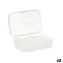 Caja con compartimentos Blanco Transparente Plástico 21,5 x 8,5 x 15 cm (12 Unidades) de Kinvara, Cajas y arcones de almacena...