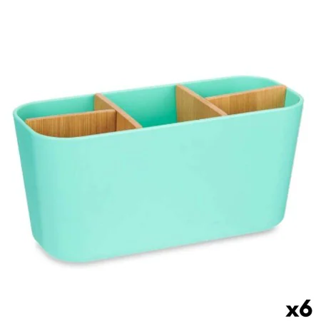 Suporte para a escova de Dentes Verde Bambu Polipropileno 21 x 10 x 9 cm (6 Unidades) de Berilo, Suportes e dispensadores - R...