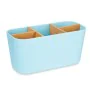 Toothbrush Holder Blue Bamboo polypropylene 21 x 10 x 9 cm (6 Units) by Berilo, Stands and dispensers - Ref: S3629129, Price:...