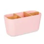 Portacepillos de Dientes Rosa Bambú Polipropileno 21 x 10 x 9 cm (6 Unidades) de Berilo, Soportes y dispensadores - Ref: S362...