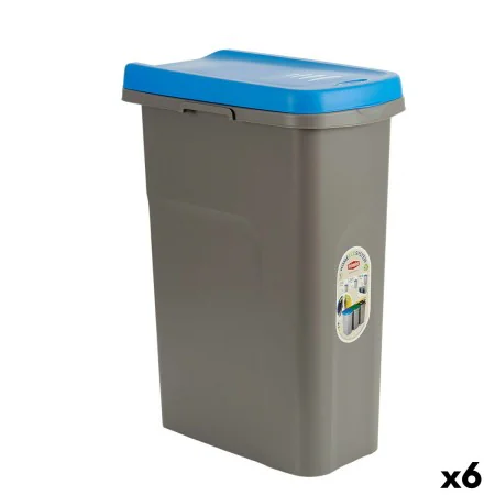 Rubbish bin Stefanplast Blue Grey Plastic 25 L (6 Units) by Stefanplast, Wastebaskets - Ref: S3629162, Price: 59,11 €, Discou...