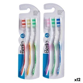 Toothbrush Yellow Blue Red Green (12 Units) by Berilo, Manual Toothbrushes - Ref: S3629186, Price: 9,20 €, Discount: %