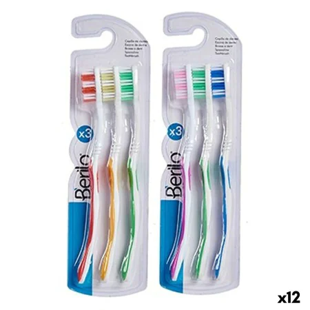 Cepillo de Dientes Amarillo Azul Rojo Verde (12 Unidades) de Berilo, Cepillos manuales - Ref: S3629186, Precio: 8,28 €, Descu...